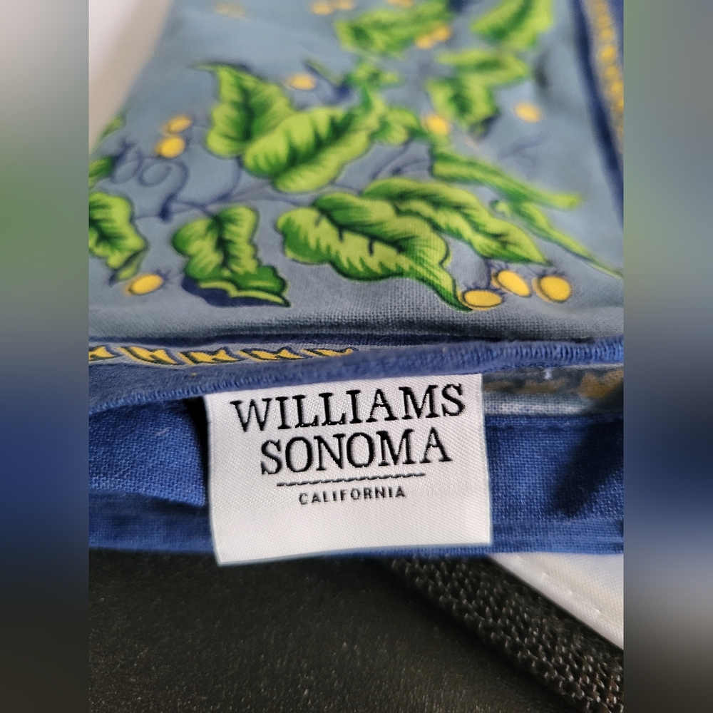 Williams Sonoma Blue and Green Napkins